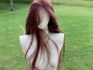 Peluca Rosa-Castaña Liso