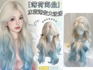 Peluca Rubia con Celeste