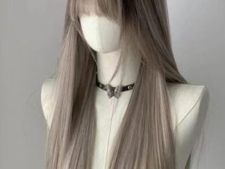 Peluca con Mecha Cenice Liso