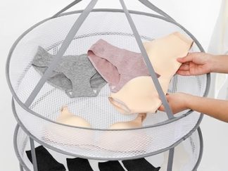 Percha Cesto para Secar Ropa 2 Niveles