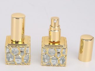 Perfumero Cubo Dorado 10ml