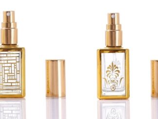 Perfumero de Vidrio Dorado 15ml