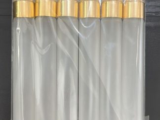 Perfumero de Vidrio Esmerilado con Tapita de Color 10ml 6pcs