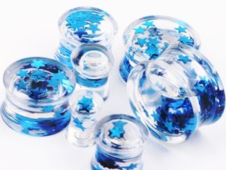 Piercing Expansor Liquido con Estrellas Azules (+)