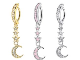 Piercing para Ombligo C+3 Estrellas+Luna (+)