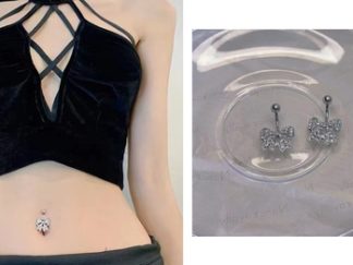 Piercing para Ombligo Moño con Strass (+)