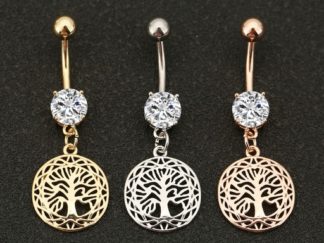 Piercing para Ombligo con Dije de Árbol