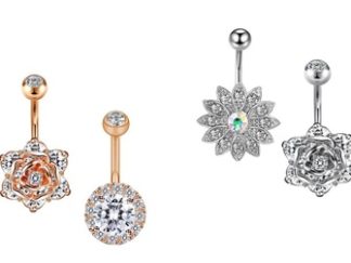 Piercing para Ombligo de Acero Ful  Strass