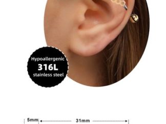 Piercing para Oreja de Acero Médico 13# Largo Panal