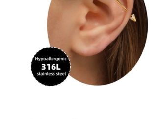 Piercing para Oreja de Acero Médico 14# Largo Flecha con Strass