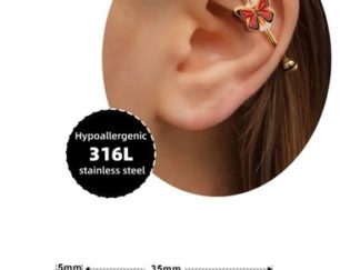 Piercing para Oreja de Acero Médico 16# Largo Mariposa