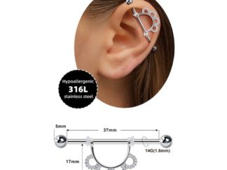 Piercing para Oreja de Acero Médico 7# Semi Circulo