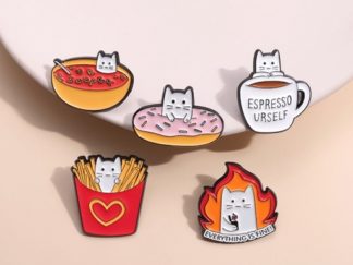 Pin Gato Blanco con Comida