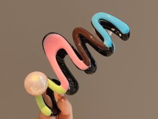 Pinza Tiburón Ola Colorida con Perla