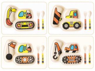 Plato para Criatura ECO con 3 Divisiones y Cubiertos