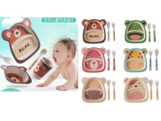 Plato para Criatura con 2 Divisiones y Cubiertos