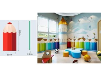 Protector Pegasola Decorativa para Pared Lápiz de color 30*60cm *u.