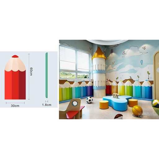 Protector Pegasola Decorativa para Pared Lápiz de color 30*60cm *u.