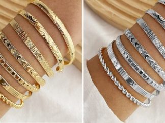 Pulsera Dorado/Plateado 7pcs