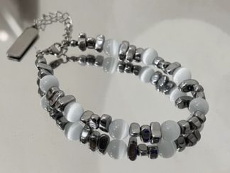 Pulsera con Piedras Ojo de Gato