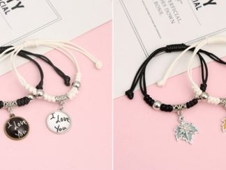 Pulsera de Amor Blanco y Negro *par