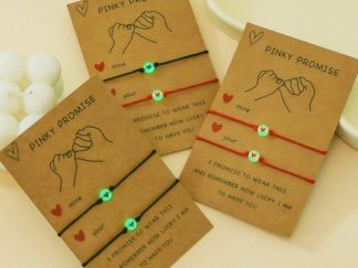 Pulsera de Amor Hilo con Dije Corazón *par