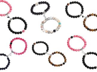 Pulsera de Amor de Colores Corazón con Imán *par