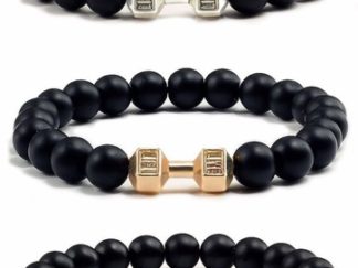 Pulsera de Pelotitas Simples y Mancuerna