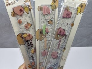 Regla Capybara con Liquido y Glitter 20cm