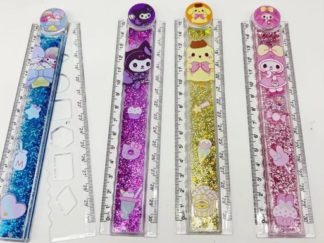 Regla SANRIO Plegable con Liquido y Glitter