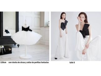 Ropa: Vestido Negro y Blanco (Adulto/Criatura) (+)