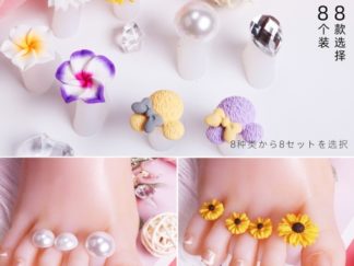 Separador para Uñas de Silicona con diseños 8pcs