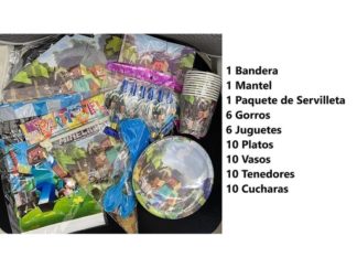 Set Decoración Fiesta: Minecraft 9pcs