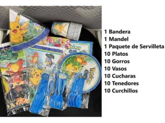 Set Decoración Fiesta: Pokem. 6pcs
