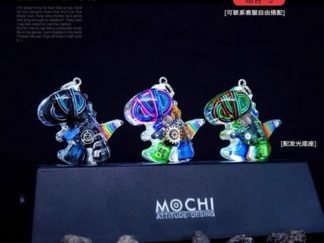 Set de Dijes Dinosaurio Cyberpunk 3pcs + Base con Luz