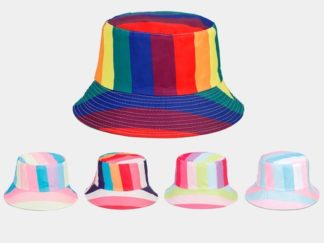 Sombrero Pescador A Rayas Uso-Doble Faz