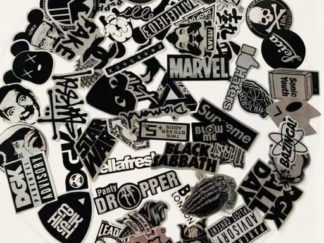 Stickers de Vinilo Negro+Plateado 55pcs