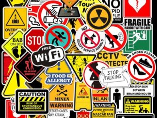 Stickers de Vinilo Señal de Advertencia 50pcs