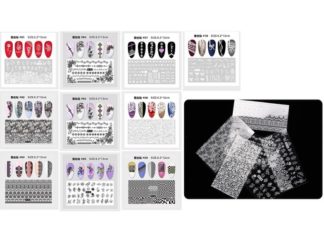 Sticker Aplique para Uñas Encaje