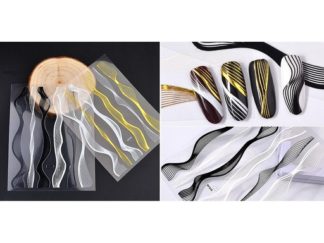 Sticker para Uñas Olas Metálicas