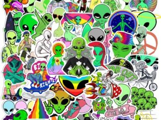 Stickers de Vinilo Aliens Verdes 50pcs