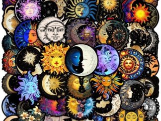 Stickers de Vinilo Luna y Sol 50pcs
