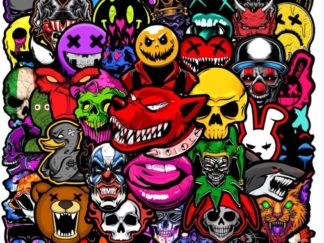 Stickers de Vinilo Sonrisas de Terror 50pcs