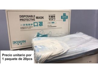 Tapa Boca Desechable de 3 Capas BOWIN 20pcs