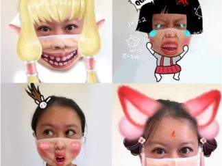 Tapa Boca de Tela con Cara Graciosa