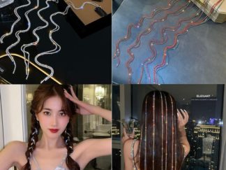 Tocador de Cabello Full Strass *2 tiras en 1 Hebilla como Alargue