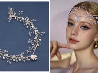 Tocador para Frontal con Perlitas y Cristales