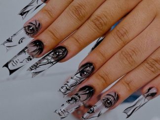 Uña Postiza Caras de Anime 24pcs