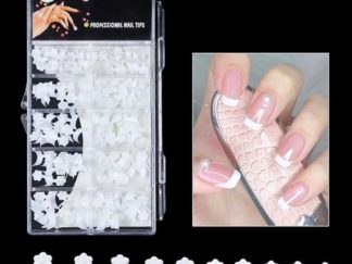 Uña Postiza Punta Francesita 100pcs