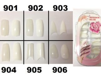 Uña Postiza Rosa BN01# Cuadrada 100pcs (+)